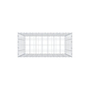 Gabione 100 cm x 90 cm x 40 cm (L x H x T), Maschenweite 10 cm x 10 cm, C-Ring