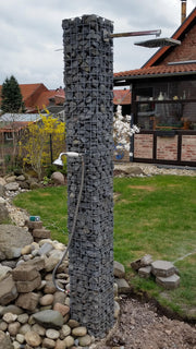 Gabionensäule eckig 22 cm x 22 cm, 200 cm Höhe, MW 5 cm x 5 cm