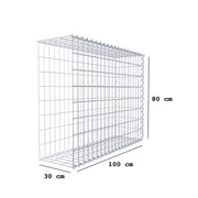 Anbaugabione Typ 2 100 cm x 80 cm x 30 cm (L x H x T), Maschenweite 5 cm x 10 cm, Spirale