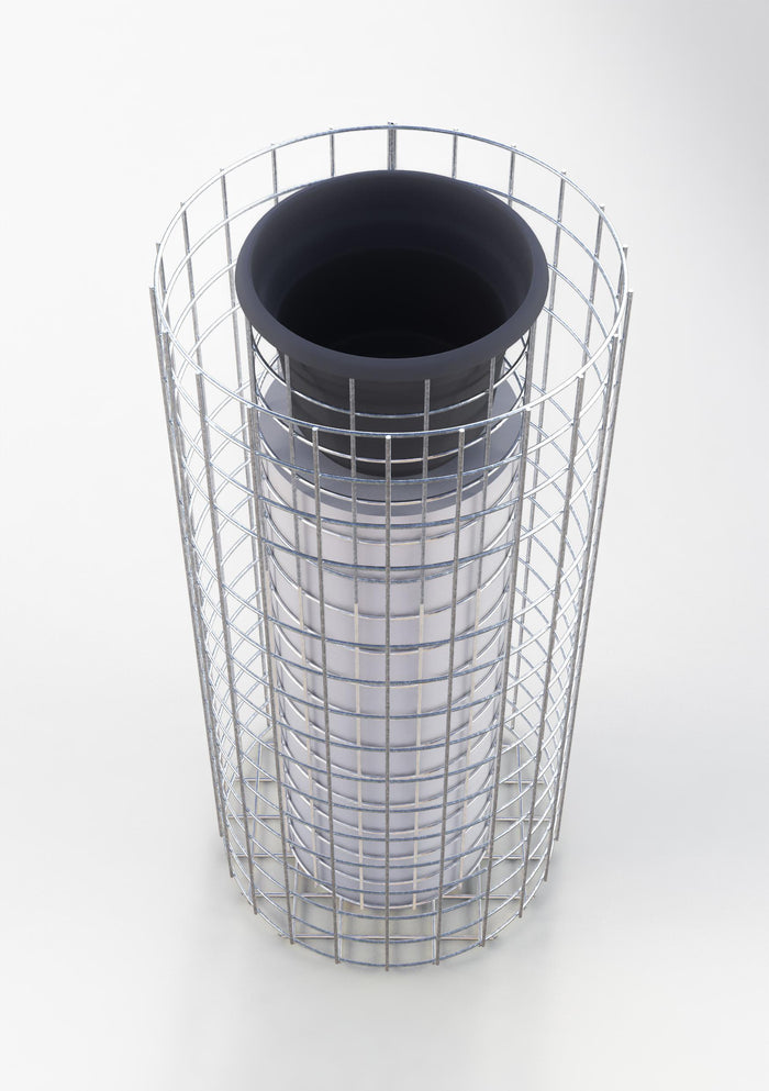 Blumensäule Höhe 82 cm rund, Durchmesser 37 cm, MW 5 x 5 cm, feuerverzinkt inkl. Topf