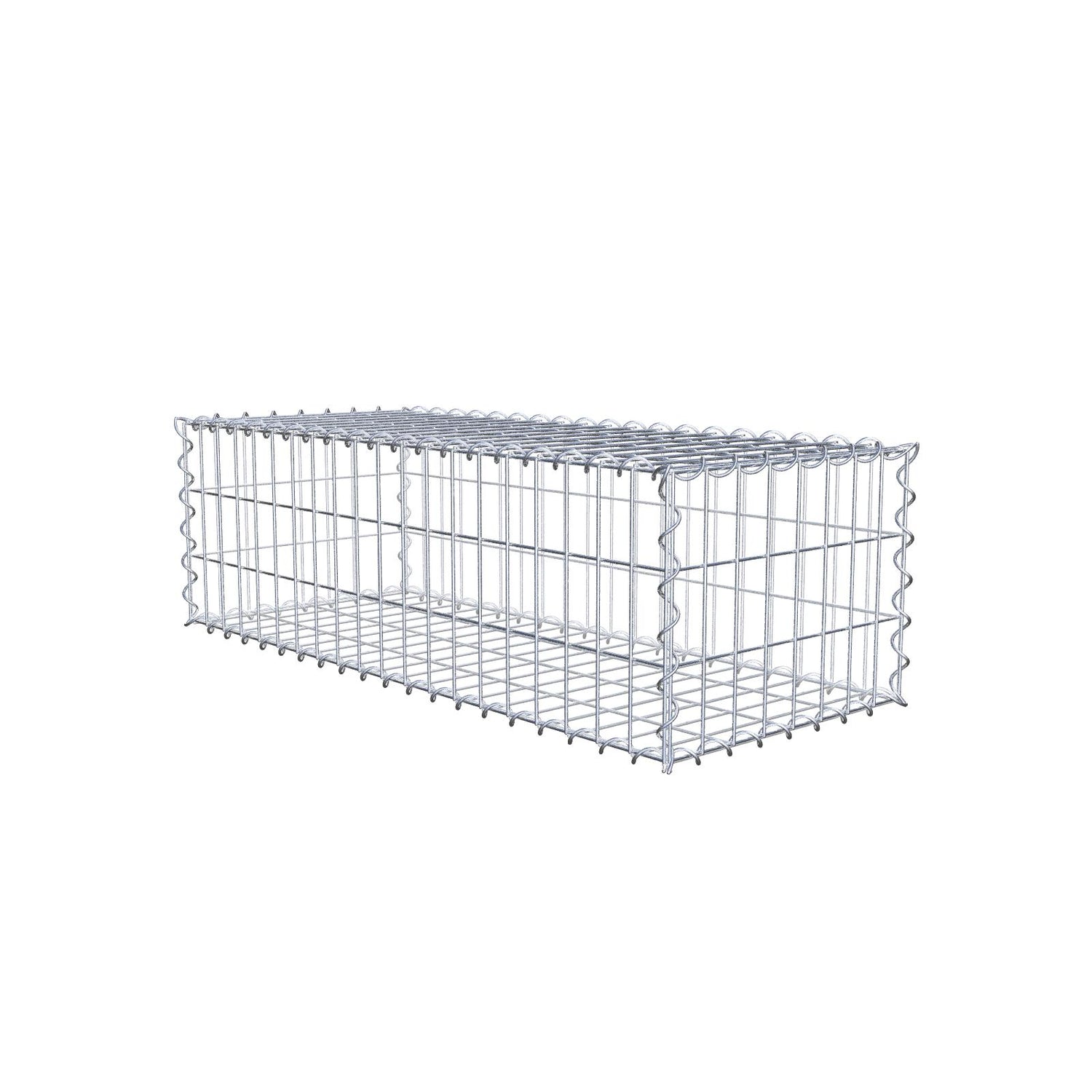 Gabione 100 cm x 30 cm x 40 cm (L x H x T), Maschenweite 5 cm x 10 cm, Spirale