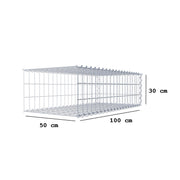 Anbaugabione Typ 2 100 cm x 30 cm x 50 cm (L x H x T), Maschenweite 5 cm x 10 cm, Spirale