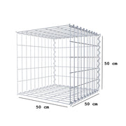 Anbaugabione Typ 2 50 cm x 50 cm x 50 cm (L x H x T), Maschenweite 5 cm x 10 cm, Spirale
