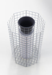 Blumensäule achteckig, Höhe 82 cm, MW 5 x 5 cm, feuerverzinkt inkl. Topf