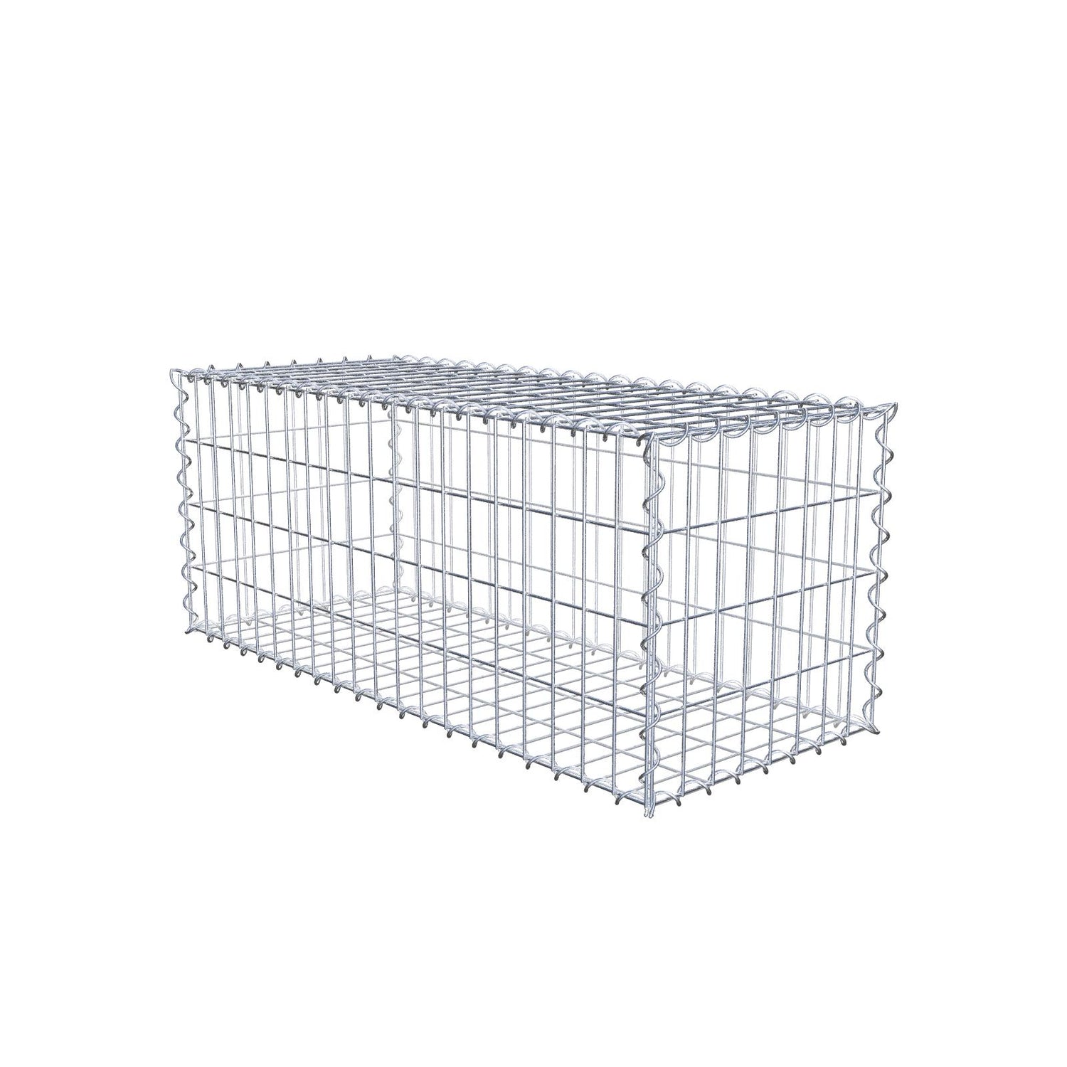 Gabione 100 cm x 40 cm x 40 cm (L x H x T), Maschenweite 5 cm x 10 cm, Spirale