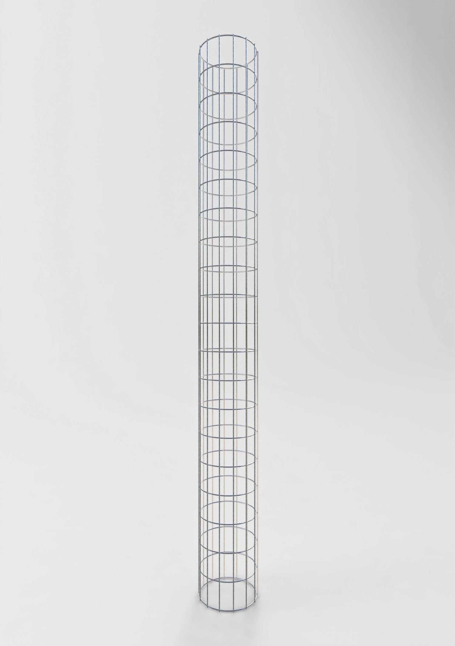Gabionensäule rund feuerverzinkt, 22 cm Durchmesser, 200 cm Höhe, MW 5 cm x 10 cm