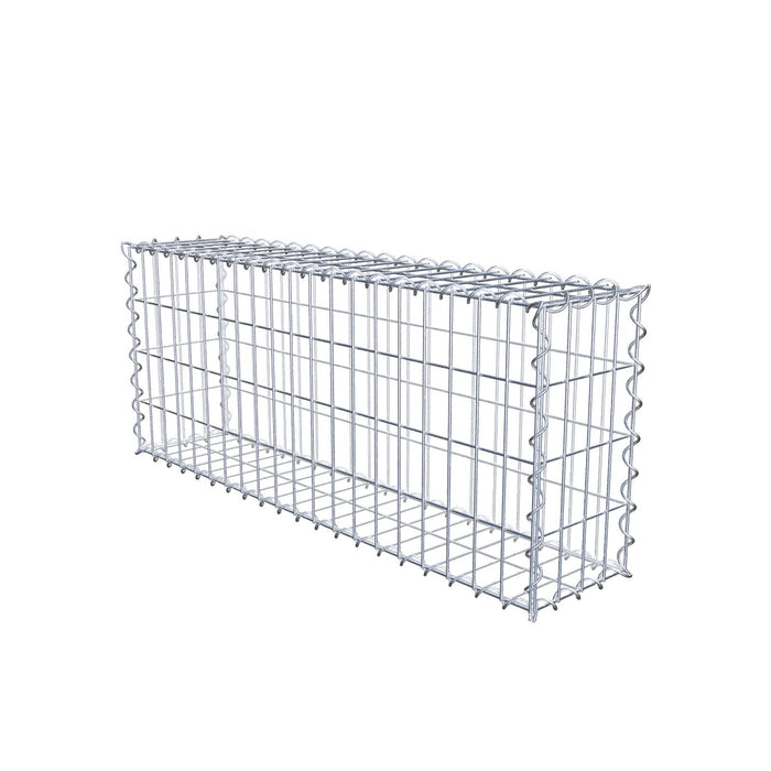 Gabione 100 cm x 40 cm x 20 cm (L x H x T), Maschenweite 5 cm x 10 cm, Spirale