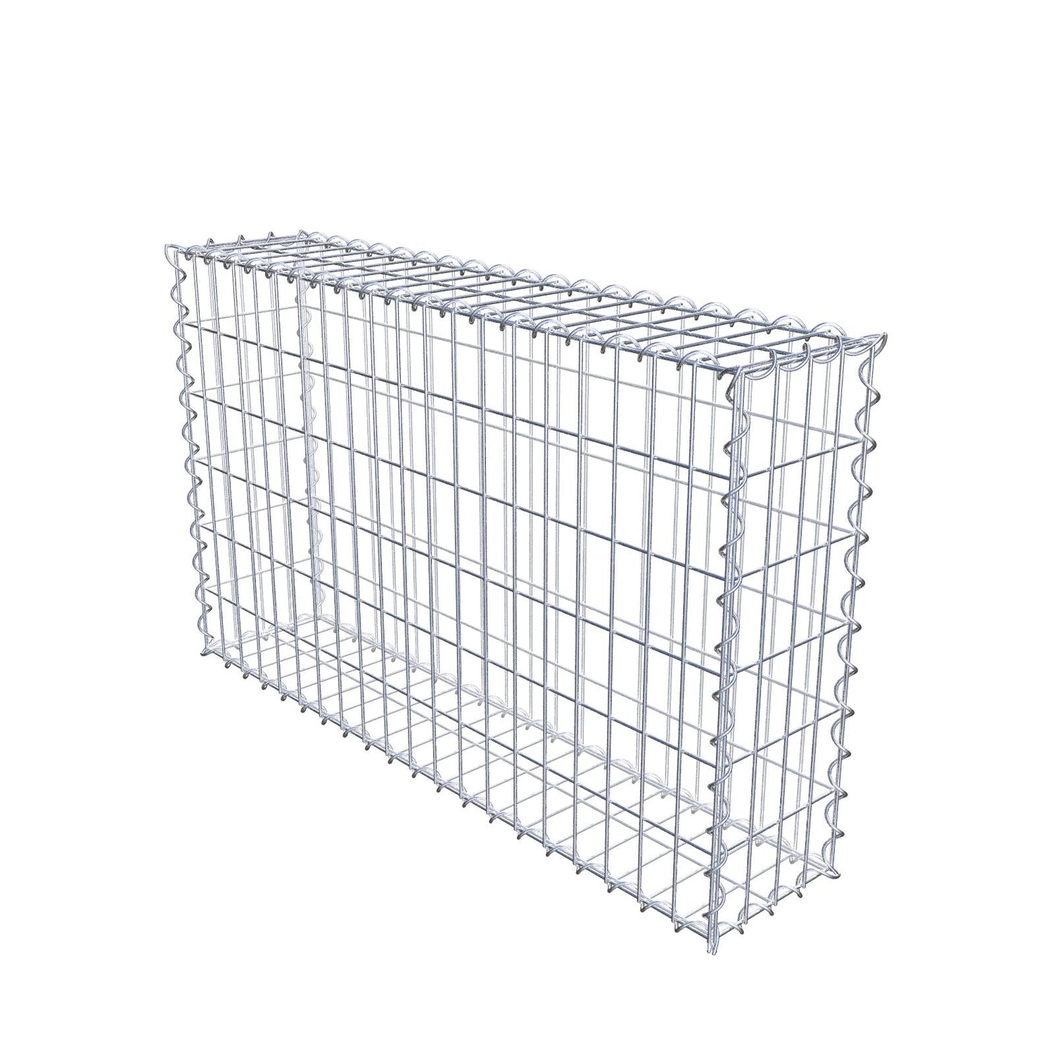 Gabione 100 cm x 60 cm x 20 cm (L x H x T), Maschenweite 5 cm x 10 cm, Spirale