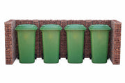 Gabionen Mülltonnenbox  4 Tonnen, 60120 l, 115 cm Höhe