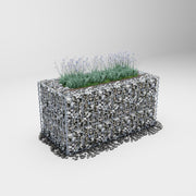 Kuvido Rechteckiges Hochbeet 100 x 50 x 50 cm (L x H x T)  Verzinktes Metall-Hochbeet mit 5 x 10 cm Maschenweite, 10 cm Wandstärke, rostfreier Draht-Pflanzkasten für Gemüse, Kräuter und Blumen