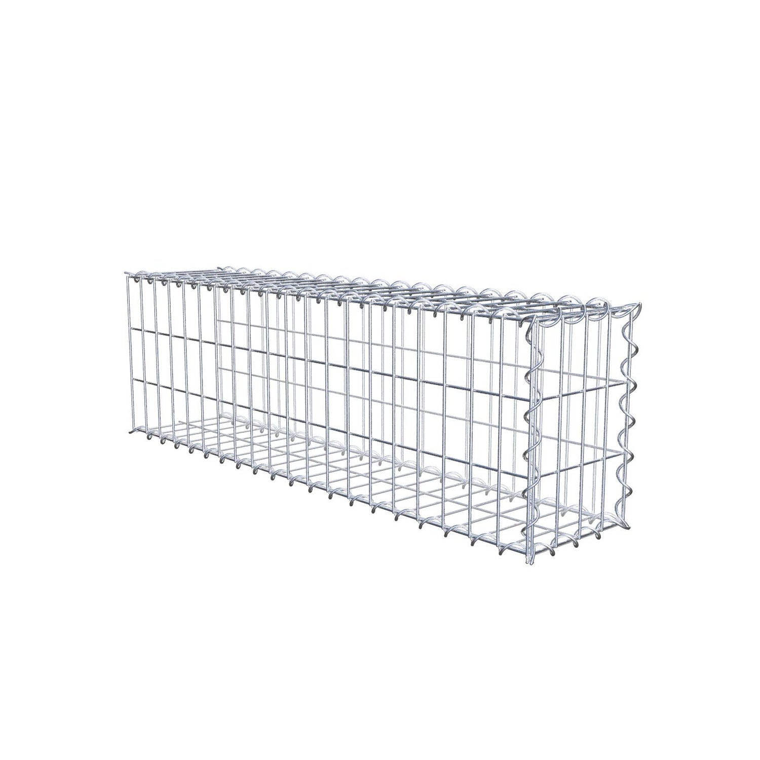Anbaugabione Typ 2 100 cm x 30 cm x 20 cm (L x H x T), Maschenweite 5 cm x 10 cm, Spirale
