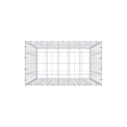 Gabione 100 cm x 70 cm x 40 cm (L x H x T), Maschenweite 10 cm x 10 cm, C-Ring