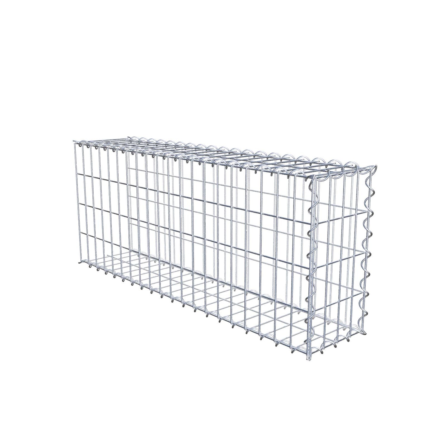 Anbaugabione Typ 2 100 cm x 40 cm x 20 cm (L x H x T), Maschenweite 5 cm x 10 cm, Spirale