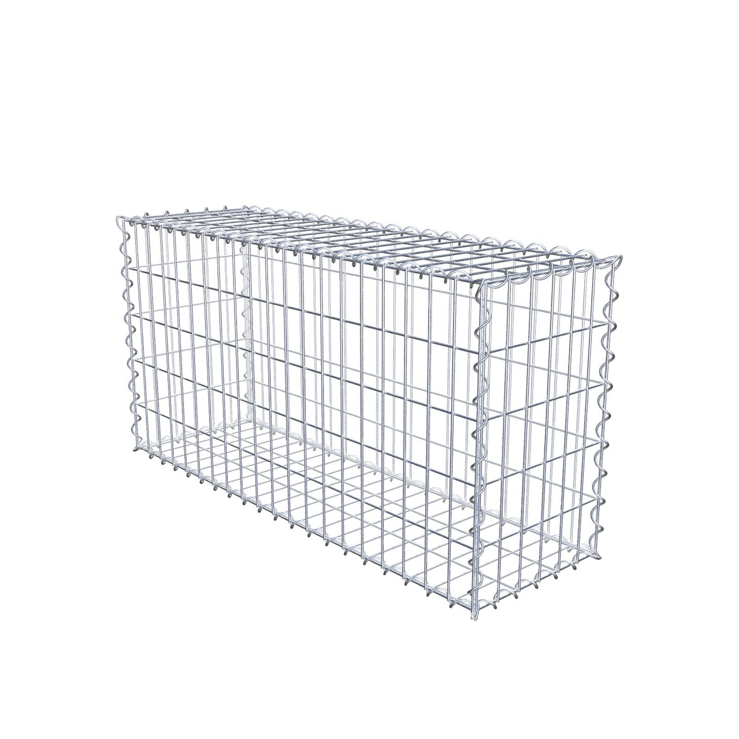 Gabione 100 cm x 50 cm x 30 cm (L x H x T), Maschenweite 5 cm x 10 cm, Spirale