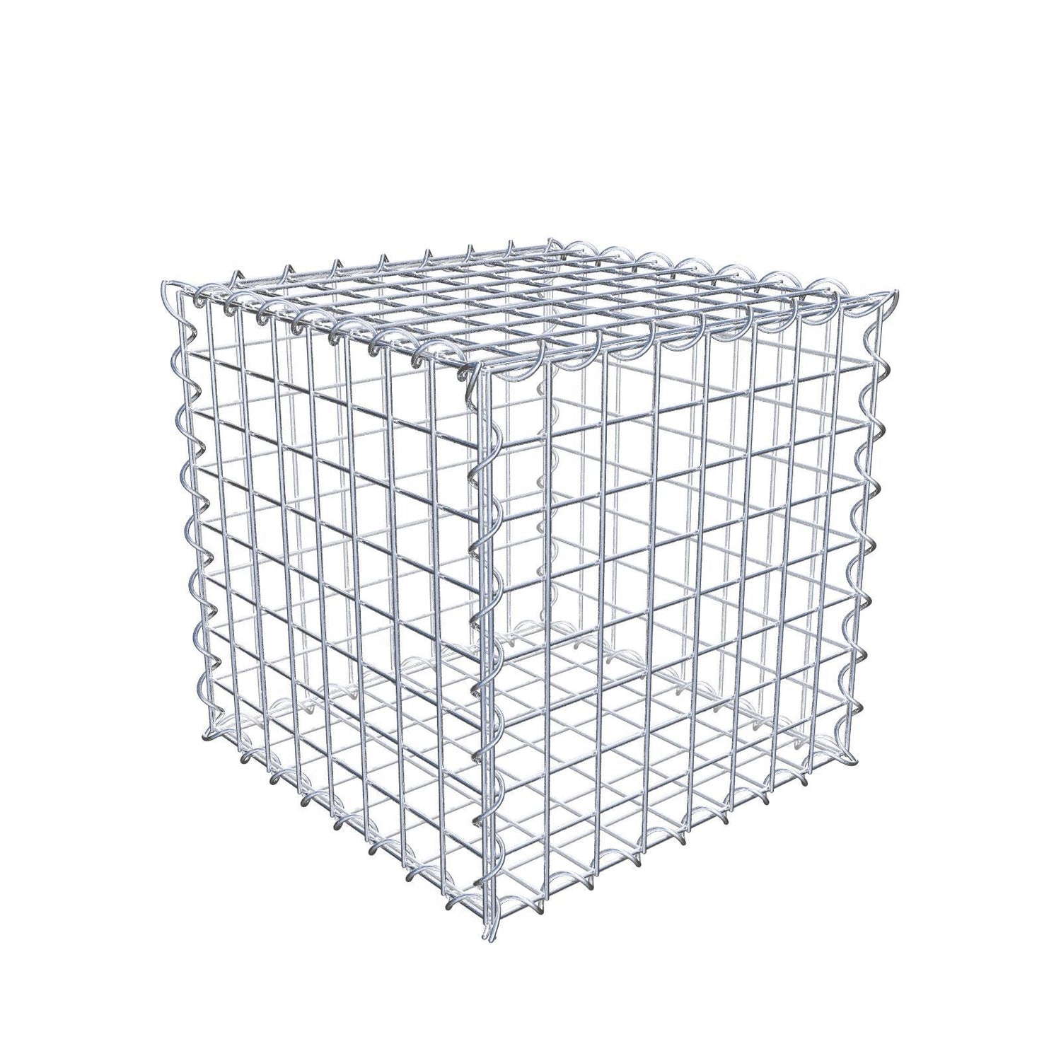 Gabione 40 cm x 40 cm x 40 cm (L x H x T), Maschenweite 5 cm x 5 cm, Spirale