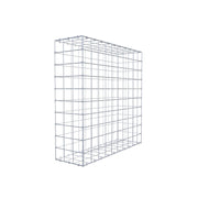 Gabione 100 cm x 100 cm x 30 cm (L x H x T), Maschenweite 10 cm x 10 cm, C-Ring