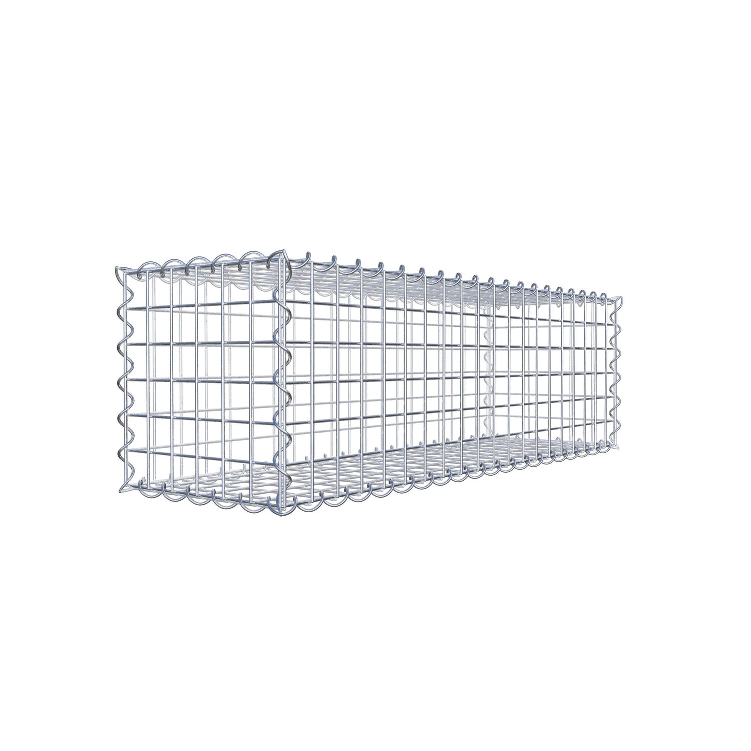 Gabione 100 cm x 30 cm x 30 cm (L x H x T), Maschenweite 5 cm x 5 cm, Spirale