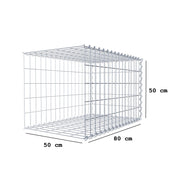 Anbaugabione Typ 2 80 cm x 50 cm x 50 cm (L x H x T), Maschenweite 5 cm x 10 cm, Spirale