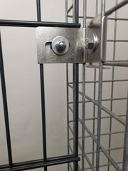Klammer mit Zaunhalter 5 x 5 cm für Doppelstabmatte, Aluminium