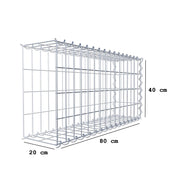 Anbaugabione Typ 2 80 cm x 40 cm x 20 cm (L x H x T), Maschenweite 5 cm x 10 cm, Spirale