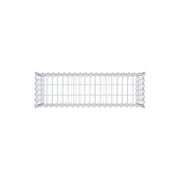 Kuvido Robuster Metall 3x Gabion Korb Käfig 100x50x30cm | Verzinktes Drahtgeflecht 4mm, 5x10cm - Einfache Spiralkopplung mit Rostbeständigem & Dekorativem Starkem Outdoor Stein Korb für Gartenbegrenzungen, Wanddekor
