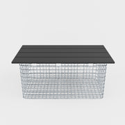 Gartenbank 102 x 50 x 52 cm MW 5 x 5 cm feuerverzinkt, mit Recyclingauflage in anthrazit