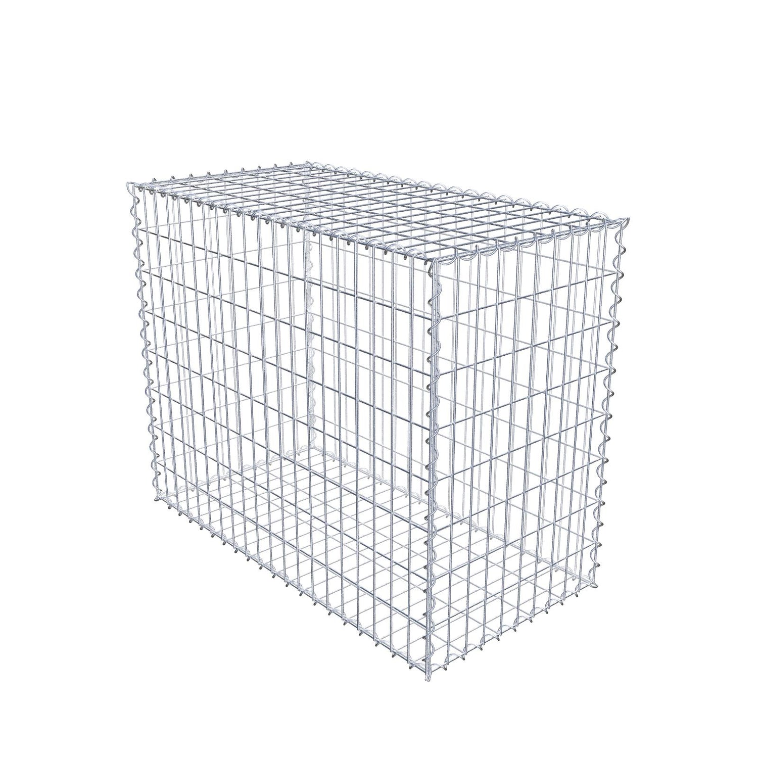 Gabione 100 cm x 80 cm x 50 cm (L x H x T), Maschenweite 5 cm x 10 cm, Spirale