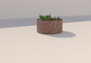 Kuvido Gabionen Hochteich rund, Außendurchmesser 172 cm, Höhe 80 cm, Maschenweite 5 x 5 cm, Wandstärke 15 cm