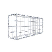 Gabione 100 cm x 40 cm x 20 cm (L x H x T), Maschenweite 10 cm x 10 cm, Spirale
