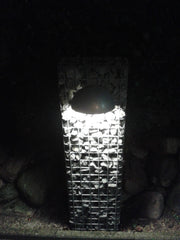 Lampe schwarz mit Halterung