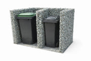 Gabionen Mülltonnenbox Anbauelement - Erweiterung für 60-120 l Mülltonnen, 115 cm Höhe