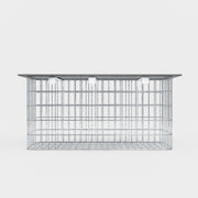 Gartenbank 102 x 50 x 32 cm MW 5 x 10 cm feuerverzinkt, mit Recyclingauflage in anthrazit