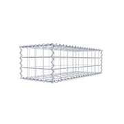 Gabione 100 cm x 30 cm x 40 cm (L x H x T), Maschenweite 10 cm x 10 cm, Spirale