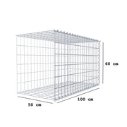 Anbaugabione Typ 2 100 cm x 60 cm x 50 cm (L x H x T), Maschenweite 5 cm x 10 cm, Spirale
