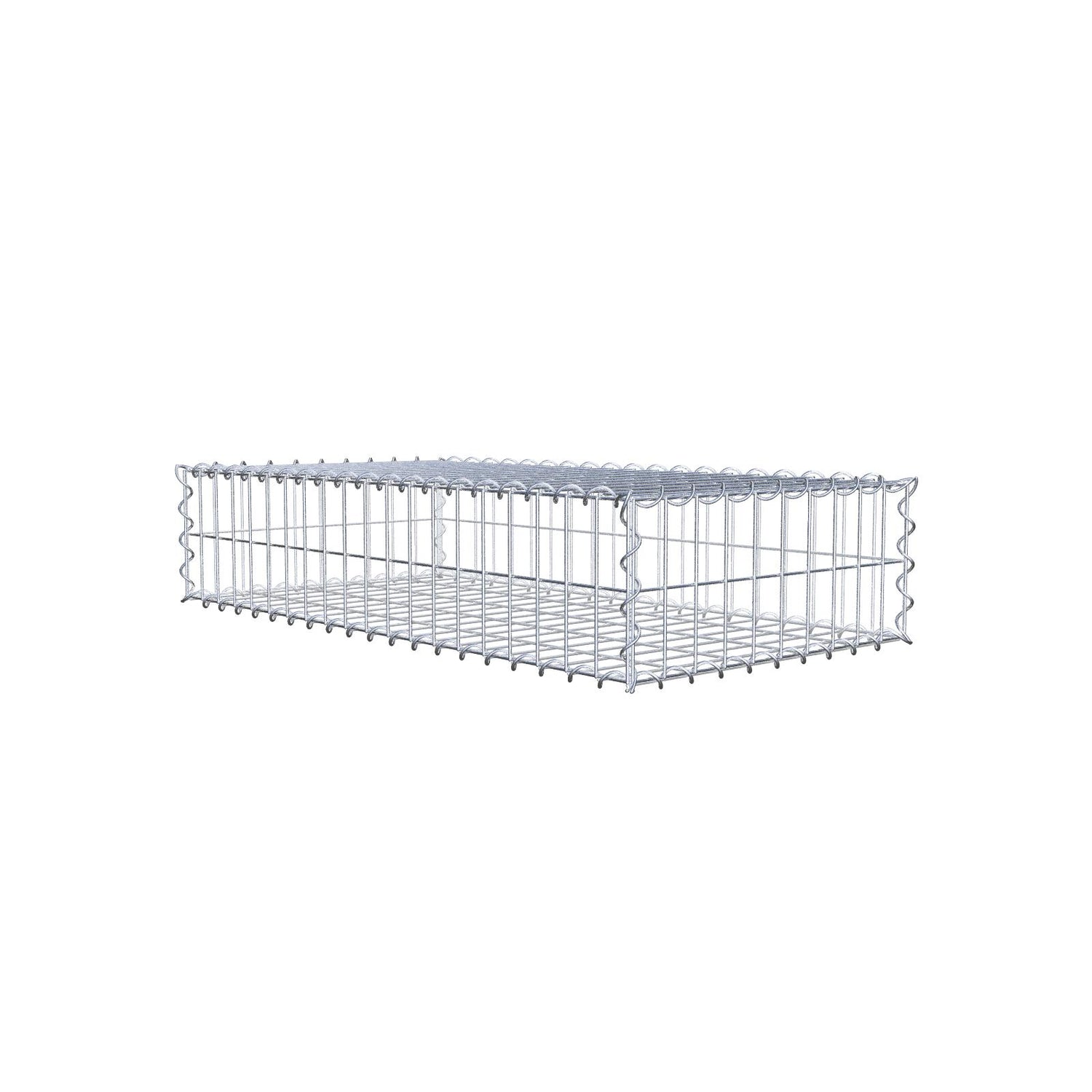 Gabione 100 cm x 20 cm x 50 cm (L x H x T), Maschenweite 5 cm x 10 cm, Spirale