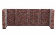 Gabionen Mülltonnenbox  4 Tonnen, 60120 l, 115 cm Höhe