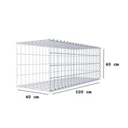 Anbaugabione Typ 2 100 cm x 40 cm x 40 cm (L x H x T), Maschenweite 5 cm x 10 cm, Spirale