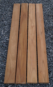 Gartenbank mit 3 Gabionen - Teakholz, 205 cm Länge x 60 cm Höhe x 37 cm Tiefe, galvanisch verzinkt, MW 5 x 5 cm