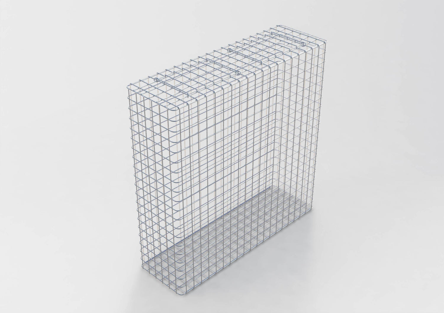 Gabione feuerverzinkt 102 cm x 102 cm x 32 cm, Maschenweite 5 cm x 5 cm, fertig geschweißt