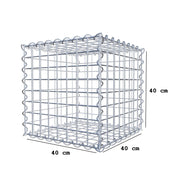 Gabione 40 cm x 40 cm x 40 cm (L x H x T), Maschenweite 5 cm x 5 cm, Spirale