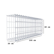 Anbaugabione Typ 2 100 cm x 40 cm x 20 cm (L x H x T), Maschenweite 5 cm x 10 cm, Spirale