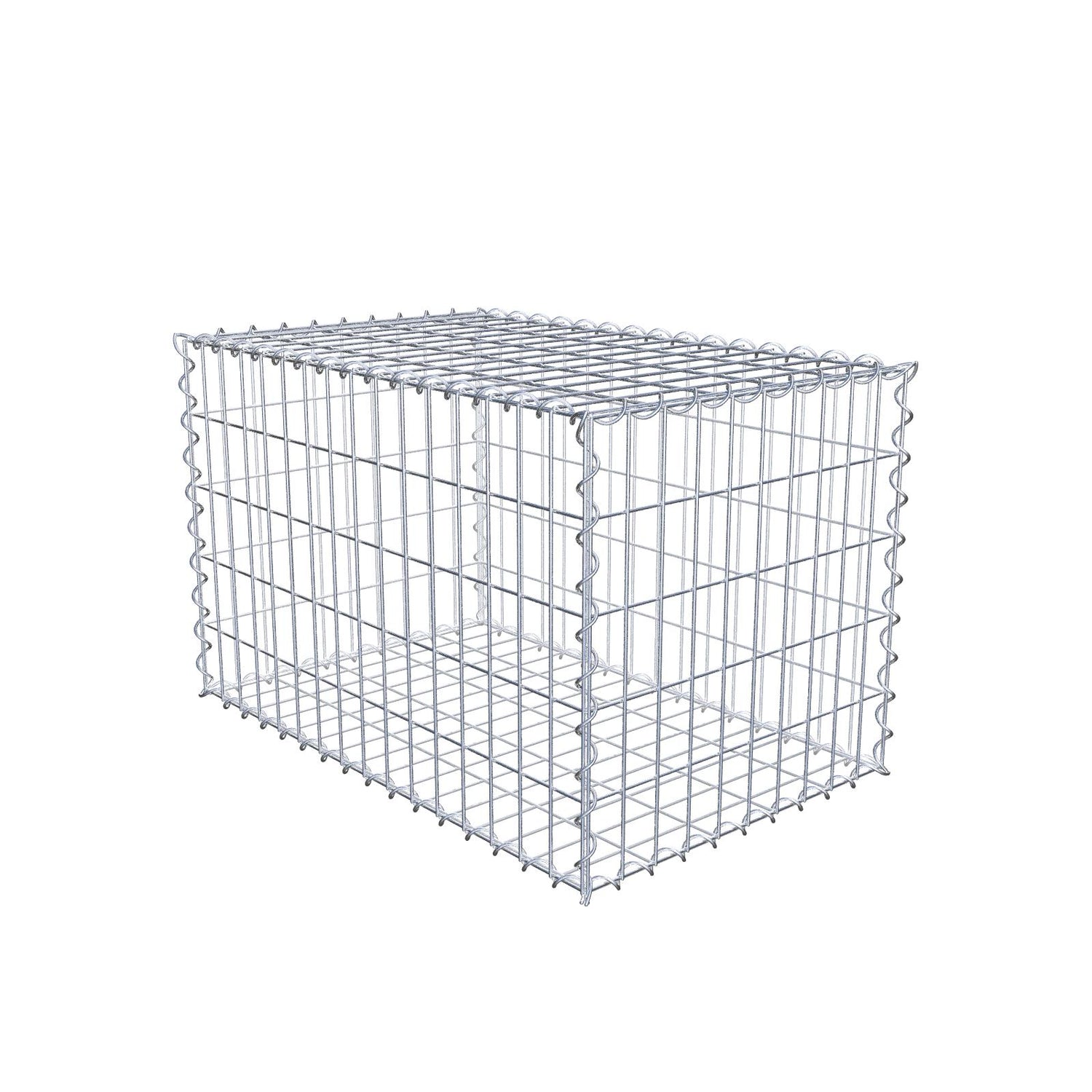 Gabione 80 cm x 50 cm x 50 cm (L x H x T), Maschenweite 5 cm x 10 cm, Spirale