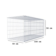 Anbaugabione Typ 2 100 cm x 50 cm x 50 cm (L x H x T), Maschenweite 5 cm x 10 cm, Spirale