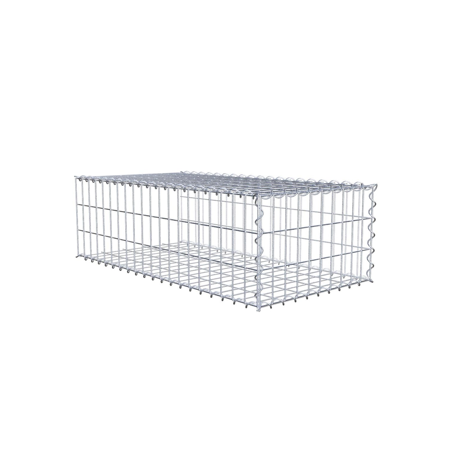 Anbaugabione Typ 2 100 cm x 30 cm x 50 cm (L x H x T), Maschenweite 5 cm x 10 cm, Spirale
