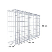 Anbaugabione Typ 2 100 cm x 60 cm x 20 cm (L x H x T), Maschenweite 5 cm x 10 cm, Spirale