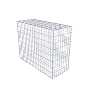Kuvido Gabionenkorb 100 x 80 x 40 cm  Verzinktes Drahtgeflecht 4 mm, Maschenweite 5 x 10 cm, Spiralverbinder, für Gartenbepflanzung und Landschaftsgestaltung