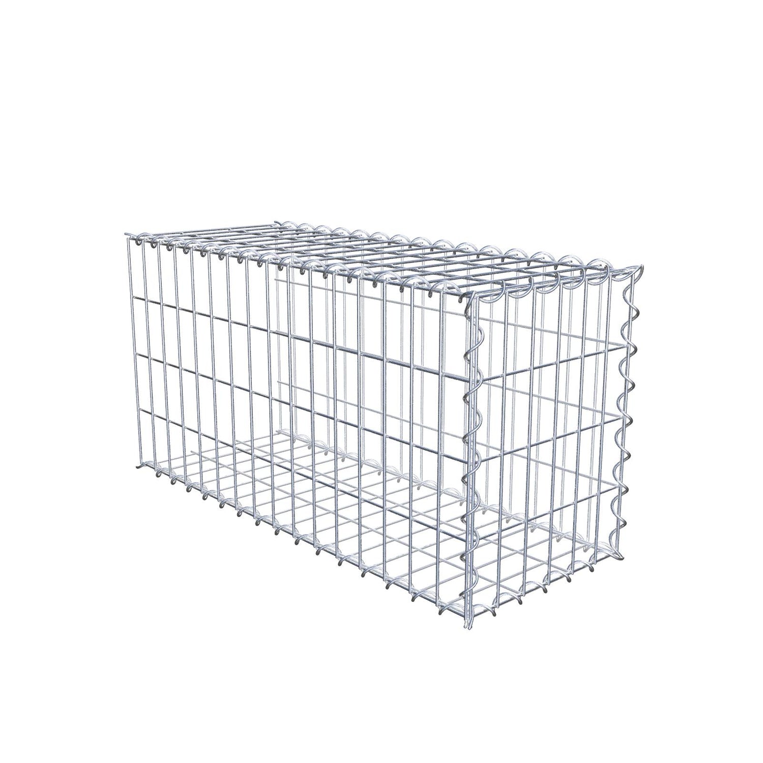Anbaugabione Typ 2 80 cm x 40 cm x 30 cm (L x H x T), Maschenweite 5 cm x 10 cm, Spirale