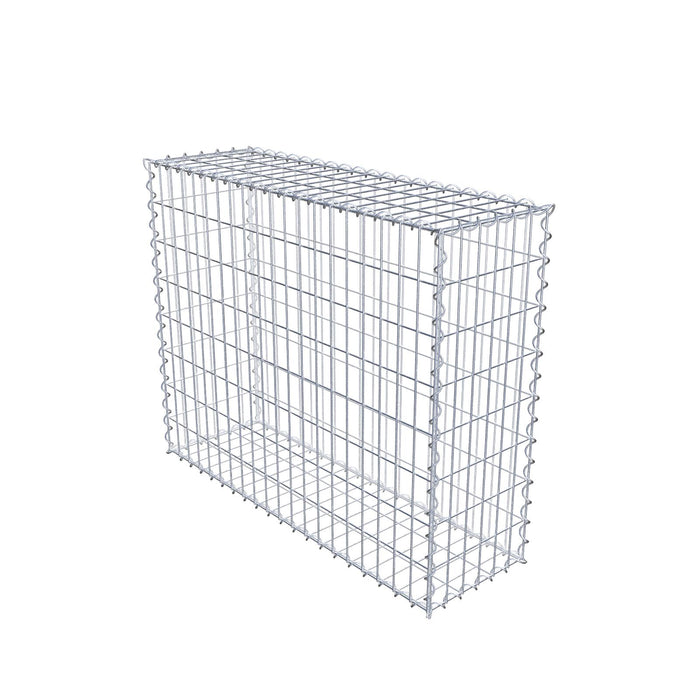 Gabione 100 cm x 80 cm x 30 cm (L x H x T), Maschenweite 5 cm x 10 cm, Spirale