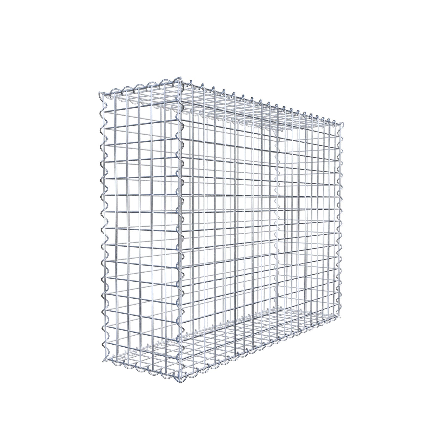 Gabione 100 cm x 80 cm x 30 cm (L x H x T), Maschenweite 5 cm x 5 cm, Spirale
