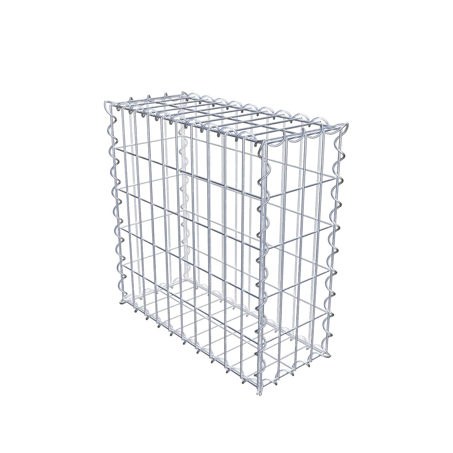 Gabione 50 cm x 50 cm x 20 cm (L x H x T), Maschenweite 5 cm x 10 cm, Spirale